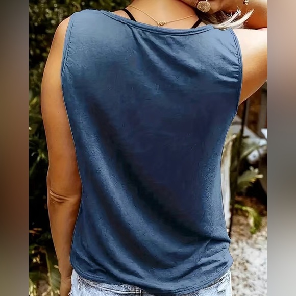 Beach Please Tank in Peacock Blue 🦚🏝☀️🕶 - Picture 3 of 3